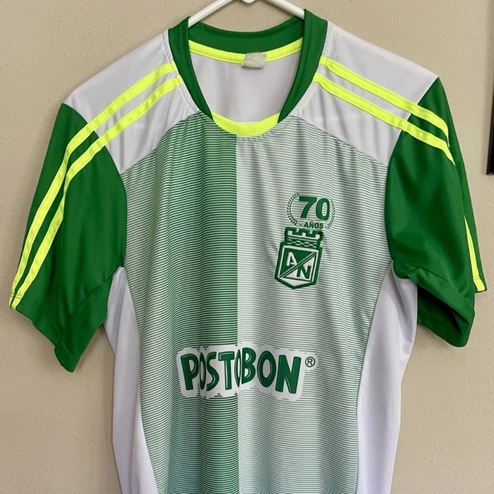 70 Anyos Postobon Colombia Atletico Nacional Soccer Jersey Men’s Size Large